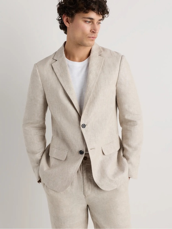 Quince Other - QUINCE 100% EUROPEAN LINEN BLAZER IN FLAX